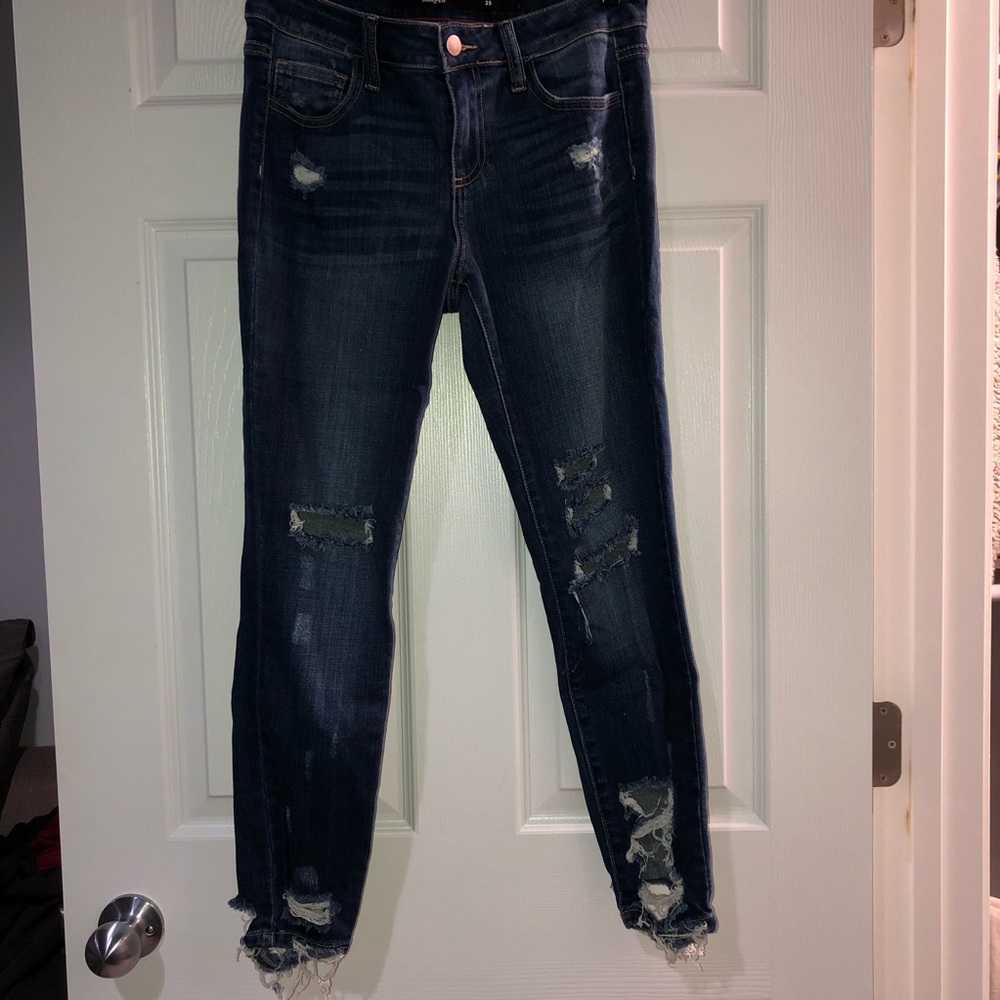 Distressed jeans